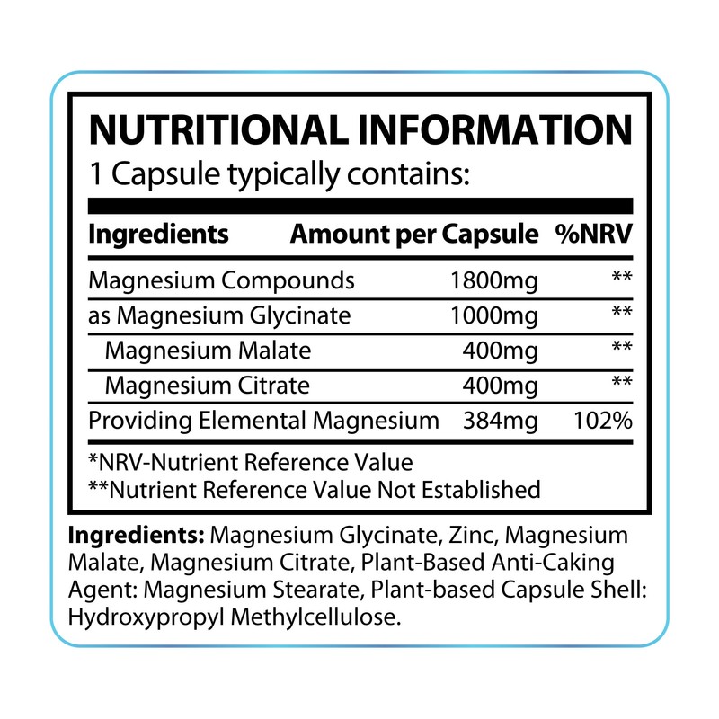 Magnesium 3 in 1, +zinc, 1 Capsule a Day, 60