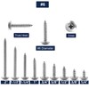 #6 x 2'' Wood Screw Fix 100Pcs Truss Head Phillips
