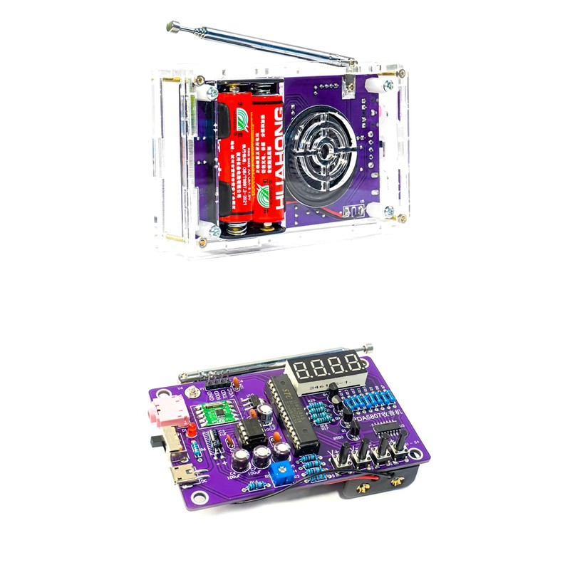 zmart DIY FM Radio Electronic Kit Adjustable Frequency 87-108MHz Digital