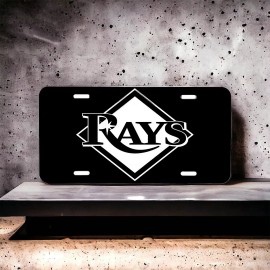 Unbranded Tampa Bay Rays Fan. Car Tag. Laser Engraved Black Aluminum License Plate