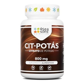 Citrato de Potasio 700 mg con Vitamina C | Potassium Citrate | 240 Cápsulas Veganas | Alta Pureza | Sin Gluten, Sin Azúcar, Sin Soya | Formulated by 4