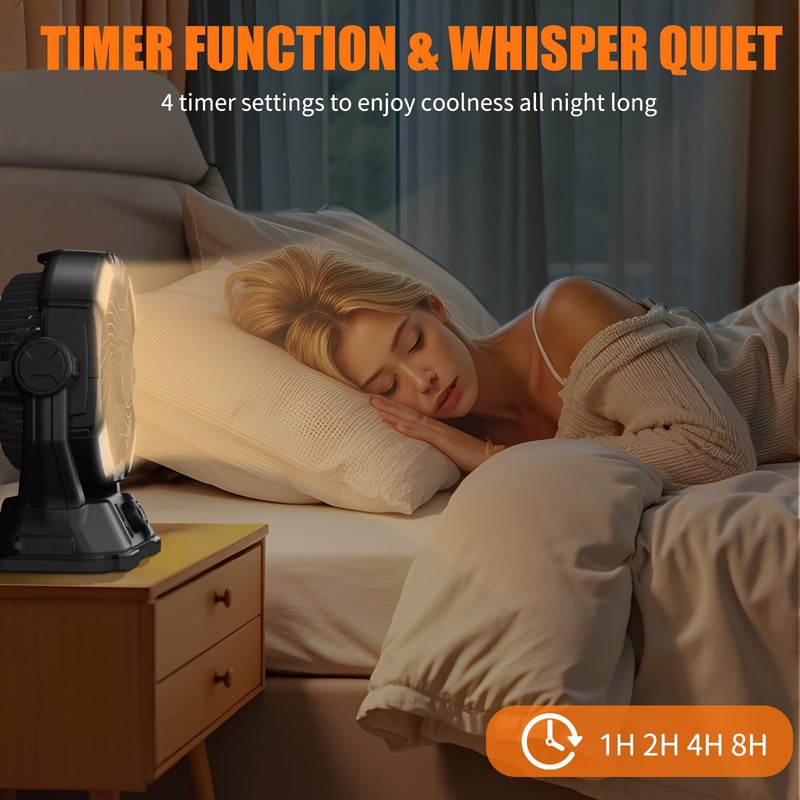 Wilody Portable Misting Fan 42800mAH Rechargeable with Remote Control, 6L