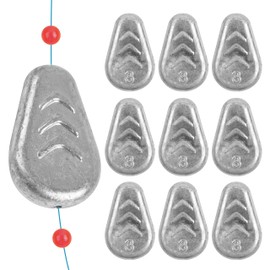 No Roll Sinker Fishing Weights Sinkers, Catfish Sinkers Flat Inline Sinkers Weights No Snag Slip Sinkers Saltwater Surf Fishing Weights Gear Tackle Fishing Weights Sinkers for Catfishing Rigs