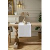 ZeeMart Burlap Style Farmhouse Table Runners 90 Inches Long, White