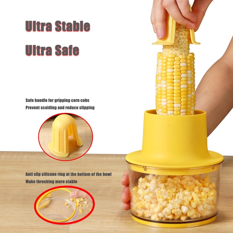 Corn Peeler Stripper for Corn on the Cob, Stainless Steel