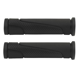 Manovella® Bicycle Grips 125 mm - Non-Slip Handlebar Grips for Bicycle MTB City Bike Trekking Bike - Ergonomic, Shock Absorbing Rubber Grips Diameter 22 mm - Black - 1 Pair