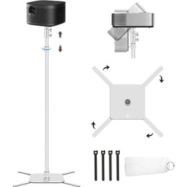Ailight Ultra-Stable Projector Stand (19.5"-47.5") – Heavy Duty Floor & Table Mount with 11lbs Load Capacity | Detachable Gimbal Desk Tripod Stand Compatible with Sony, XGIMI, Epson, Nebula Projectors