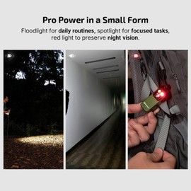OLIGHT Oclip Pro EDC Flashlight Clip-on Light, Rechargeable 500 Lumens with Three Lighting Solutions Type-C Charging, Magnetic Flash Lights for Signaling, Cycling, Outdoor or Indoor Use(OD Green)