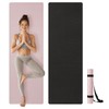 Navaris 4mm Pilates Mat - Yoga Workout PU & Rubber