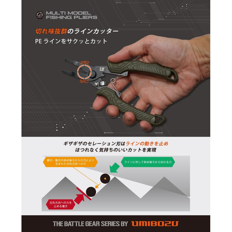 Umibozu Fishing Pliers Fishing Small Needle Removal Opener Line Cutter