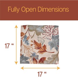 Kadut Thanksgiving Autumn Leaves, Fall, Harvest Cloth Napkins (17x17 Inch) Set of 4 | Heavy Duty Fabric | Stain Proof Napkins for Harvest, Holiday, Fall, Parties, Christmas