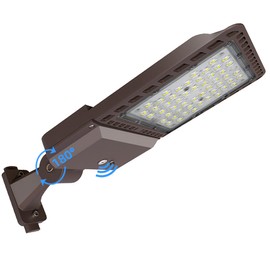 200W LED Parking Lot Lights with Adjustable Arm Mount, 28000LM 5000K LED Street Light with Dusk to Dawn Photocell, IP65 Waterproof Commercial Flood Security Light for Yard, Driveway, ETL Listed