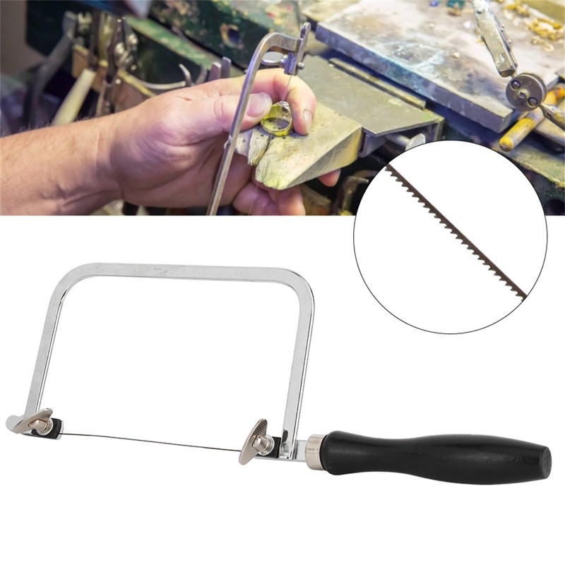 Jeweler's Saw U-shaped Saw with 12 Blades Portable Alloy Steel