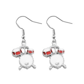 Drummer Gift Drummer Jewellery Tiny Drum Kit Charm Earrings Gifts Musician Gift Percussion Jewelry Drum Player Band Gifts, Stainless Steel