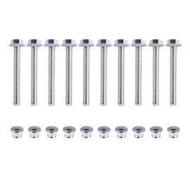 XTPTFABS 19M7834 14M7397 for John Deere Equipment Screw and Lock Nut，10PCS Auger Shear Bolt and Lock Nut Kit (10Pcs)