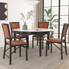 VECELO Folding Chairs Set of 2 with Cushion, Foldable Padded