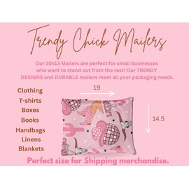 Poly Mailers - 25 Pack, Waterproof, Trendy Chick Mailers 3.15 mil - Heavy Duty, Tear Resistant Mailing Envelopes for small businesses | Cute Shipping Bags for clothing (Let's Go Girls, 14.5x19)