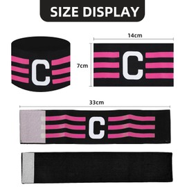 4 Pcs Captain Armband, Adjustable Captains Armband Football for Adult and Youth Multicolour Elastic Sports Arm Bands Rugby Strap Sports Arm Bands for All Athletics Events Clubs Teams