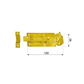 DMX - Door Lock Bolt - WZP - 100 x 45 x 5.0
