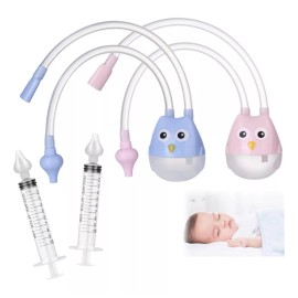 Universo en Linea Set Aspiradores Nasales Para Bebe Succión Saca Mocos 3pz Color Duo Naranja