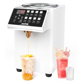 WantJoin Automatic Fructose Dispenser for Commercial - Stainless Steel Syrup Dispenser for Bubble Tea Equipment, Fructose Quantitative Machine with Measuring Cup, 8.45QT