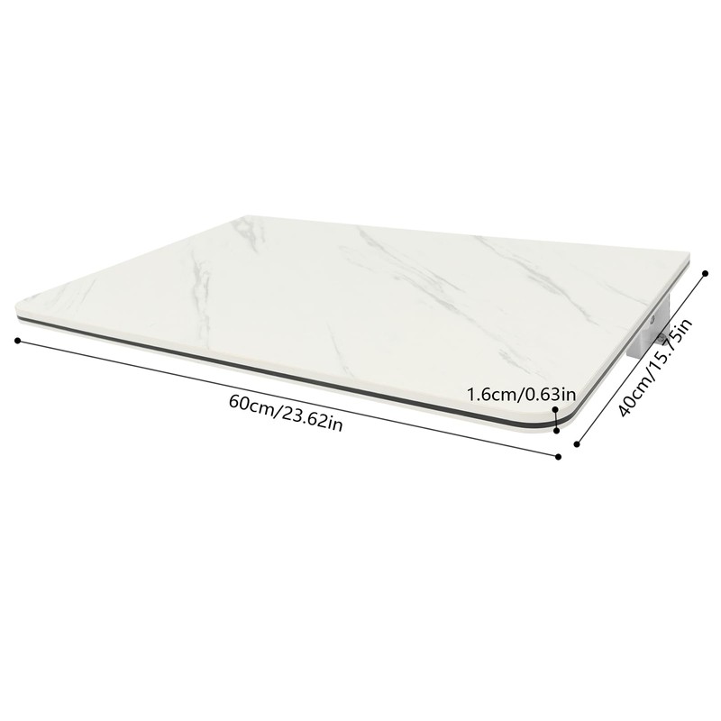 QUSKLISU Folding Wall Mount Desk, Floating Computer Desk Fold Down