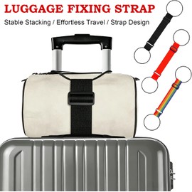 8 Pcs Correas de Equipaje Correas Ajustables para Maletas con Correas Elásticas Conectoras y Etiquetas de Equipaje de Aluminio Accesorios de Viaje