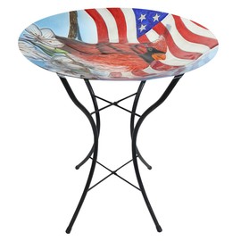 Briarwood Lane American Cardinal Glass Birdbath