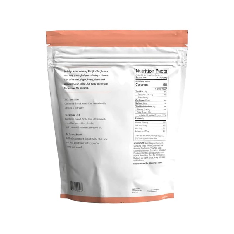 Pacific Chai Spiced Chai Latte Mix, Instant Chai Tea Latte