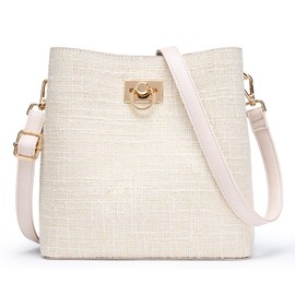 KALIDI FANCY FOREST All Seasons Cross Body Bag Women - Leather Handbag Bucket Bag with Adjustable Strap Versatile Crossbody Bags Purses for Women with Multiple Pockets, Blue