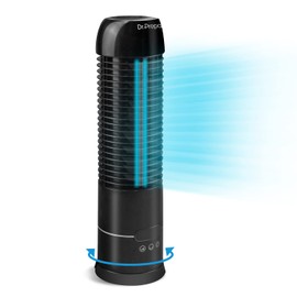 DR.PREPARE 16" Tower Fan, 70° Oscillating Desk Fan, 3 Speeds with Timers, Personal Small Fans, Portable Bladeless Table Fans for Home, Office