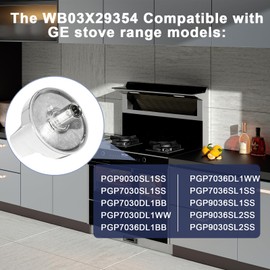 WB03X29354 - Perilla de estufa para control de quemador de superficie de cocina GE Range 4585908 AP6327766 PS12296156, compatible con modelos PGP7030SL1SS PGP7036SL1SS PGP9036SL1SS... (1)