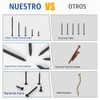 Tornillos para madera, 168 unidades, cabeza plana negra #6