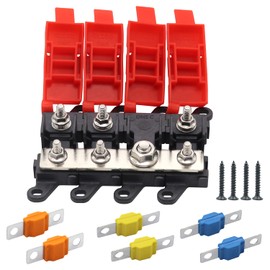 Triple Midi Fuse Holder Brass Busbar Car Boat Motorhome Caravan Camper Midi Fuse Box with 30A 60A 100A Fuses