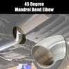 X AUTOHAUX 2pcs 45 Degree Stainless Steel Bend Exhaust Elbow