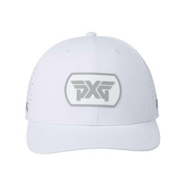 PXG Dog Tag 6-Panel Snapback Cap, white/grey logo, One Size
