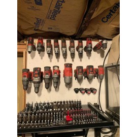 Milwaukee 12 Pack: HEAVY DUTY Milwaukee M18 TOOL Holder Hanger Bracket Wall Mount Red