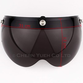 3 Snap Helmet Shield Aviation Shield Smoke (Smoke)
