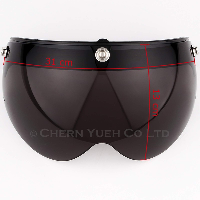 3 Snap Helmet Shield Aviation Shield Smoke (Smoke)