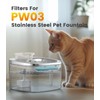 6pcs Replacement Filters for PW03 3.5L Stainless Steel Cat Water
