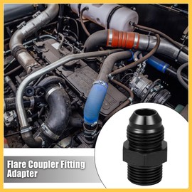 REPAIROCK Black 8AN Male to M18 x 1.5mm Male Metric Thread Fitting Adapter Flare Union Coupler Fuel Oil Line Hose End Aluminum Alloy Fitting Adapter for Car Auto Replacement Parts
