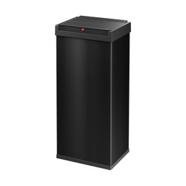 Hailo Big-Box Swing XL Waste bin | 1 x 52 liters / 11.4 gallons | Self-Closing Swing lid | Steel Sheet | Bin Liner Clamping Frame | Waste bin Kitchen Rectangular | Made in Germany | Black 0860-241