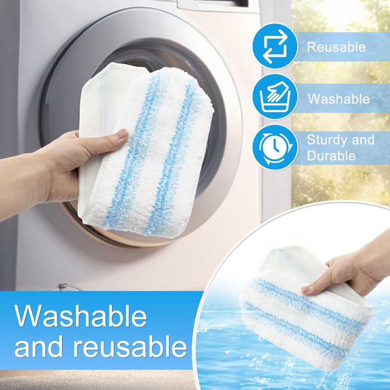 Mop Replacement Pads Compatible with Vileda H2prO Flat Mop System,