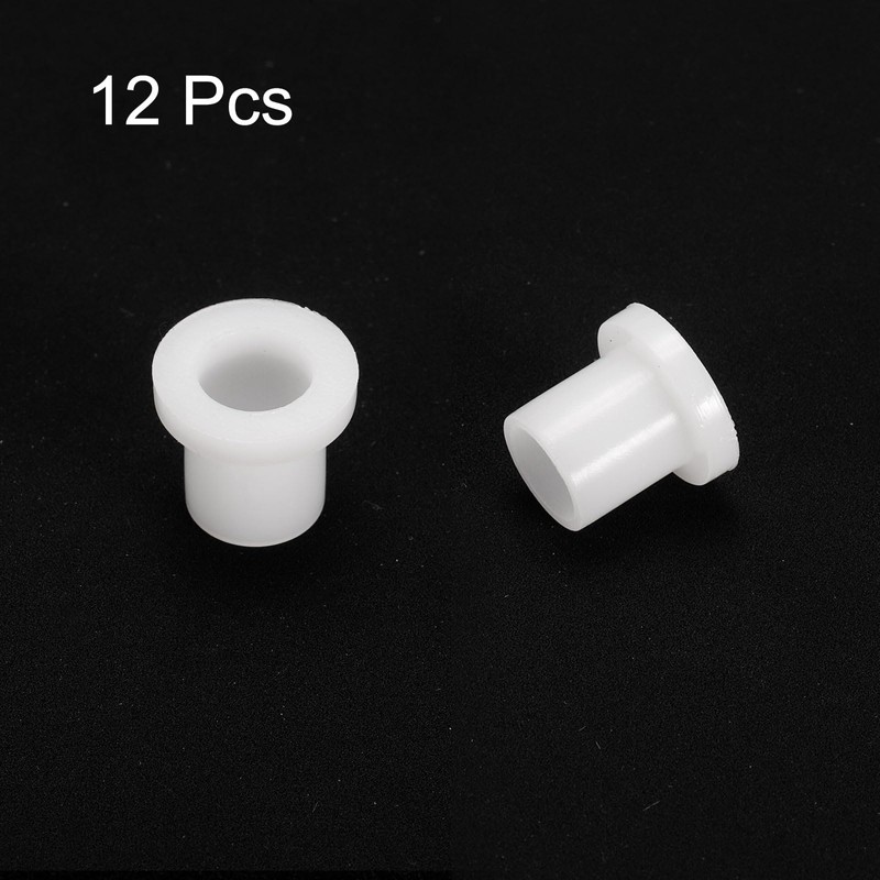 sourcing map 12pcs Flanged Sleeve Bearings Plastic Bushings ID 8mm