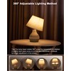 10" H Small Rechargeable Cordless Ceramic Table Lamp with Remote,