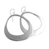 Solid 925 Sterling Silver Large Lightweight Flat Hoop Earrings