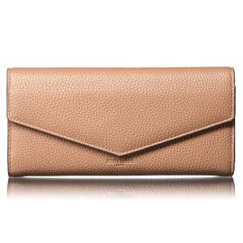 [VOICE] Align Light Women's Long Wallet, ESSE, Published Item, Koba Color, Kabuse Shape, Lightweight, Easy to Take Out, Vertical Type, Holds 40 Cards, Large Coin Purse, Present, Gift Boxed, Camel