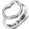 Jude Jewelers Stainless Steel Open Heart Karma Best Friend Statement
