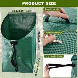 Leaf Collector, 53 Gallon Portable Leaf Bags, Large Yard Dustpan, Foldable Leaf Pick Up Tools, Reusable Yard Garden Bags for Leaves, Debris, Grass, Clippings, Lawn Trash