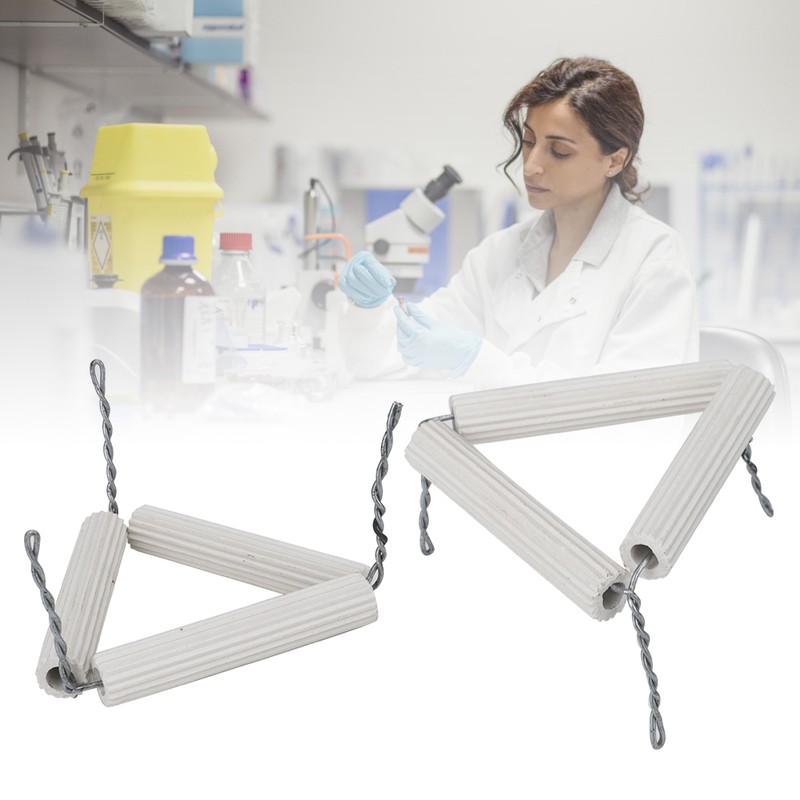 5pcs 65mm Lab Clay Triangle Crucible Holder Ceramic Pipes and